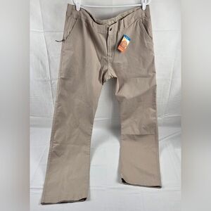 Columbia Flex Roc Pants Mens 40x34 Tan Zip Pockets Regular Fit Stretch